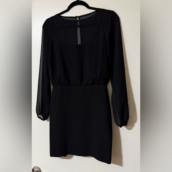 Banana Republic Elegant Black Long Sleeve Dress - Picture 4 of 6